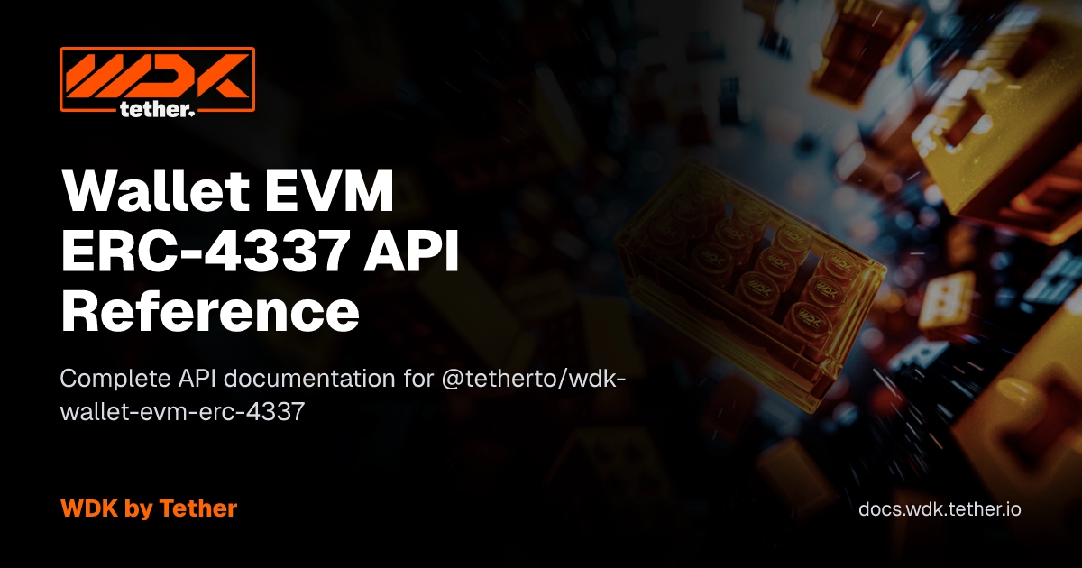 Wallet EVM ERC-4337 API Reference | WDK